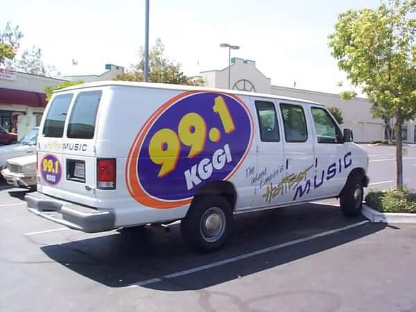 Van with Graphix of Radio Station | Jyro Signs